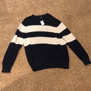 J Crew Navy/White Sweater